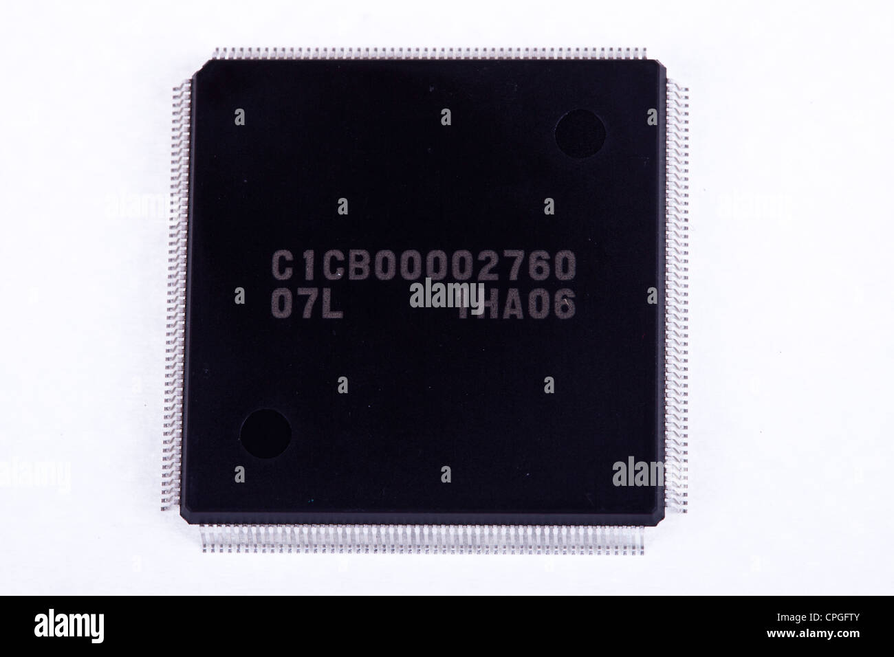 IC's und QFP verwendet in SMT / SMD Elektronik Leiterplattenbestückung. Stockfoto