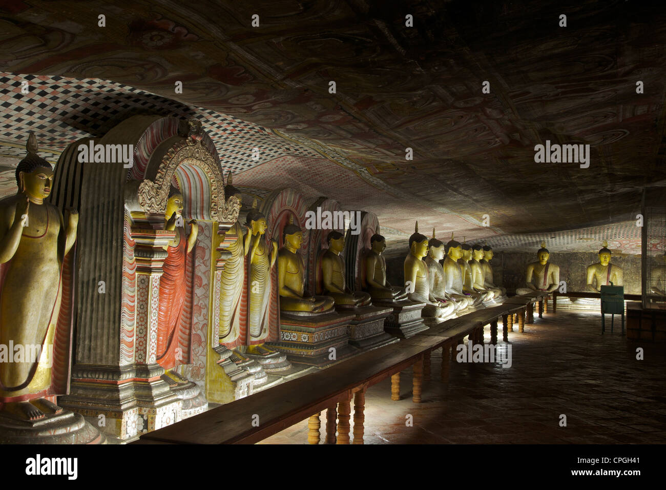 Dambulla Höhle Tempel, UNESCO World Heritage Site, Sri Lanka, Asien Stockfoto