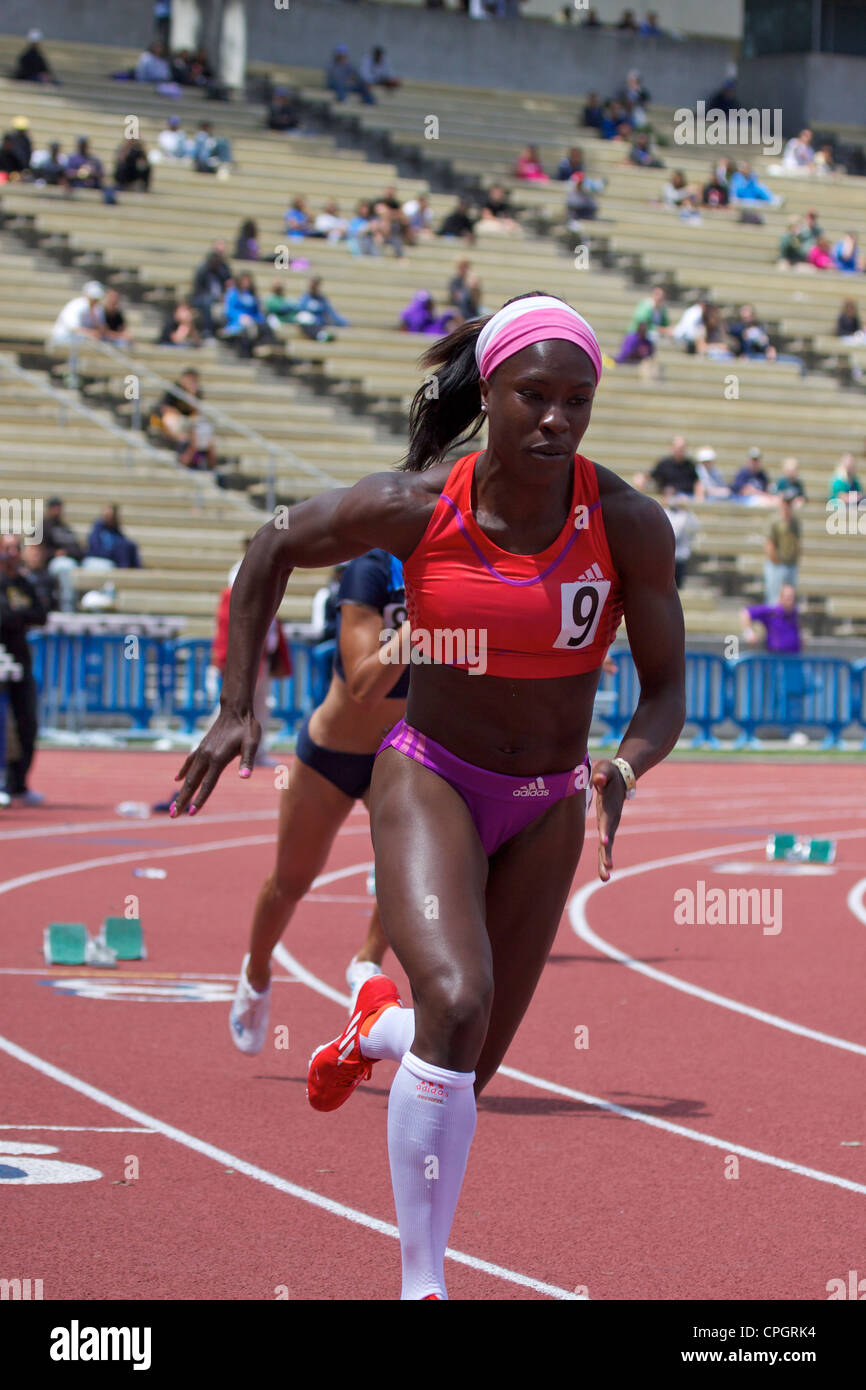 400 Meter Leichtathletik Stockfoto