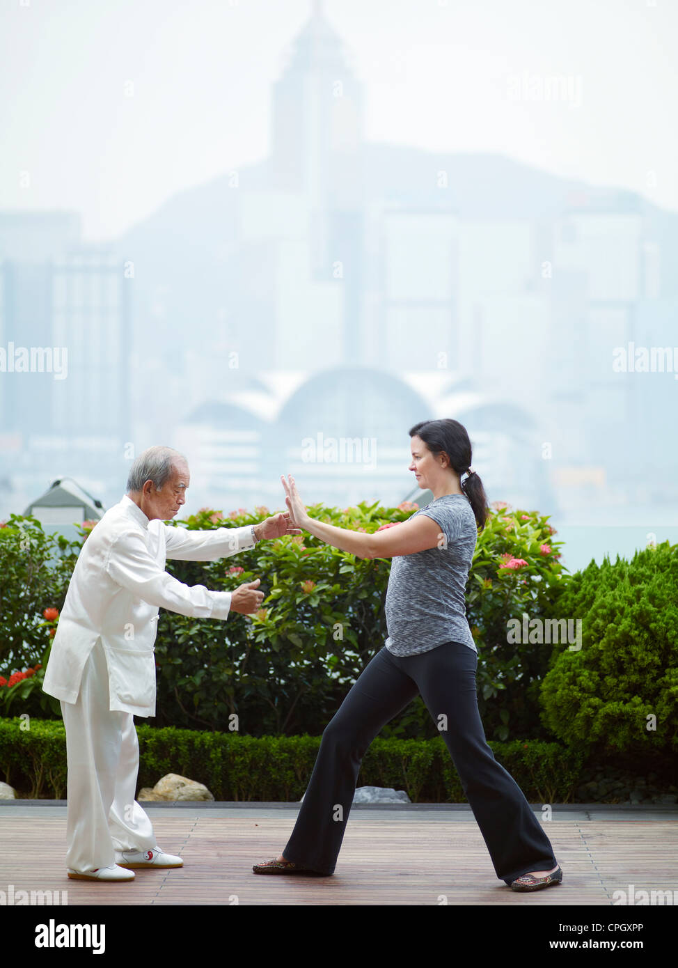 William Ng, lehrt Tai Chi Master student Stockfoto