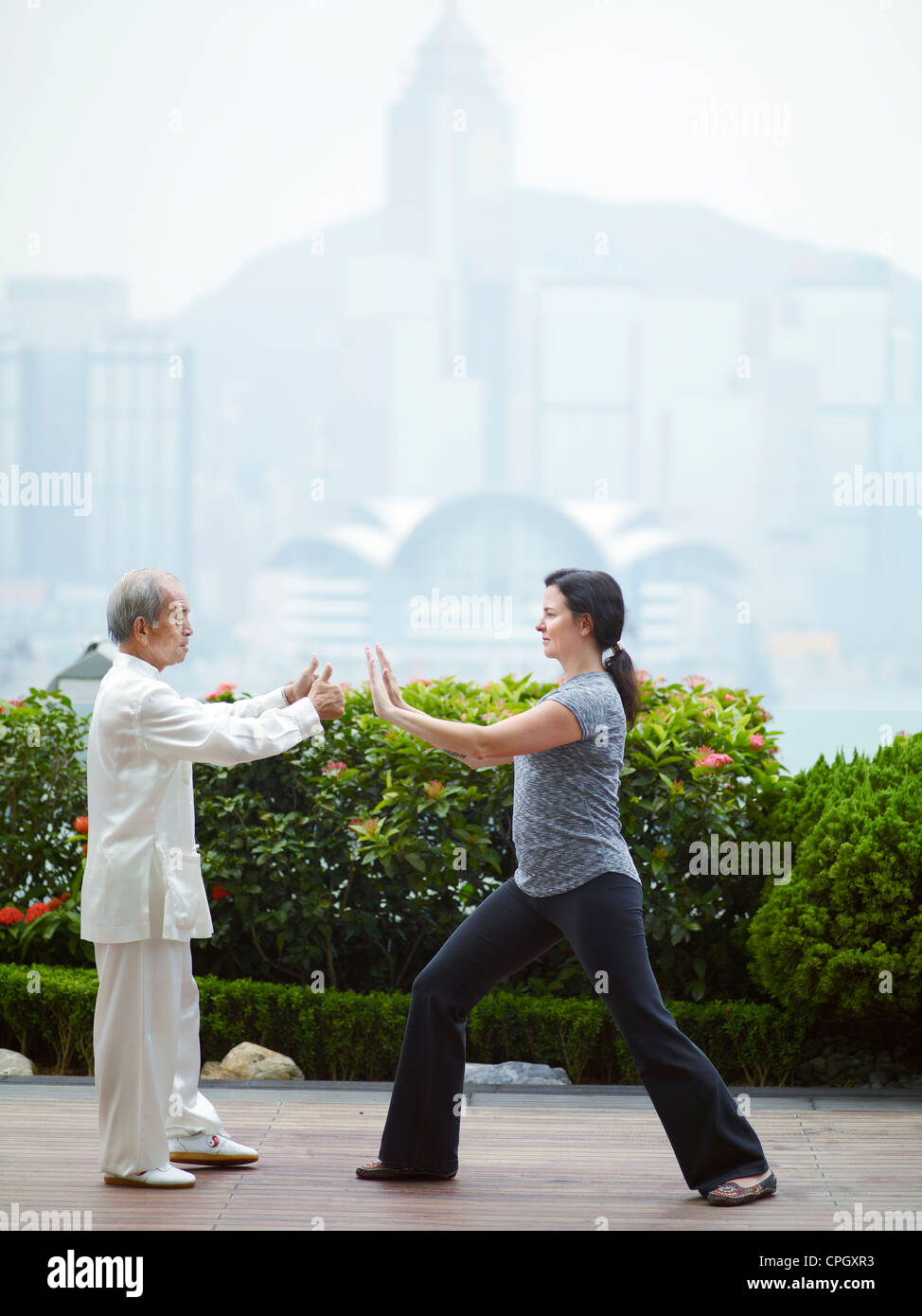 William Ng, lehrt Tai Chi Master student Stockfoto