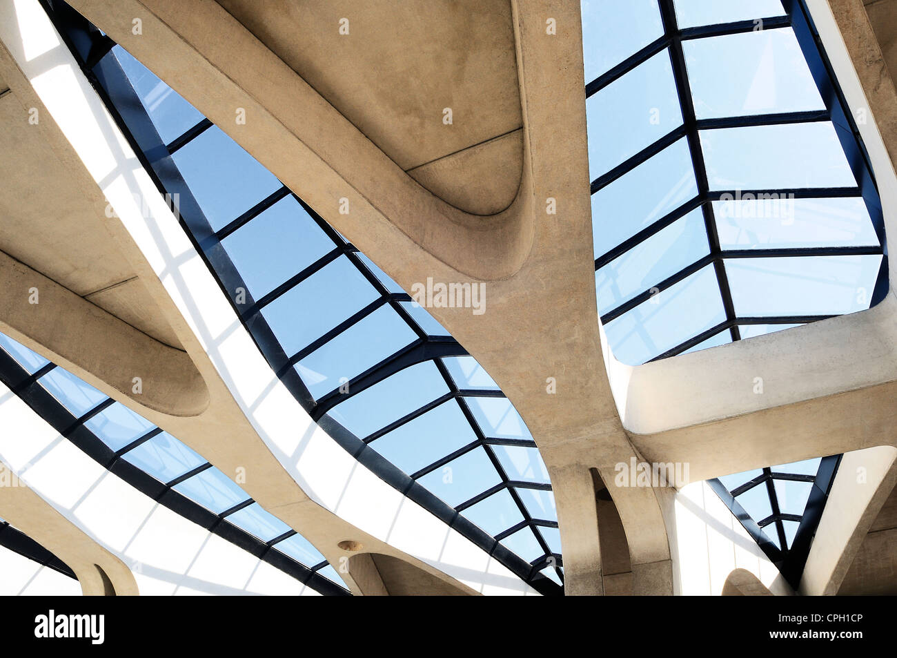 Supermoderne Dach, Architektur-detail Stockfoto
