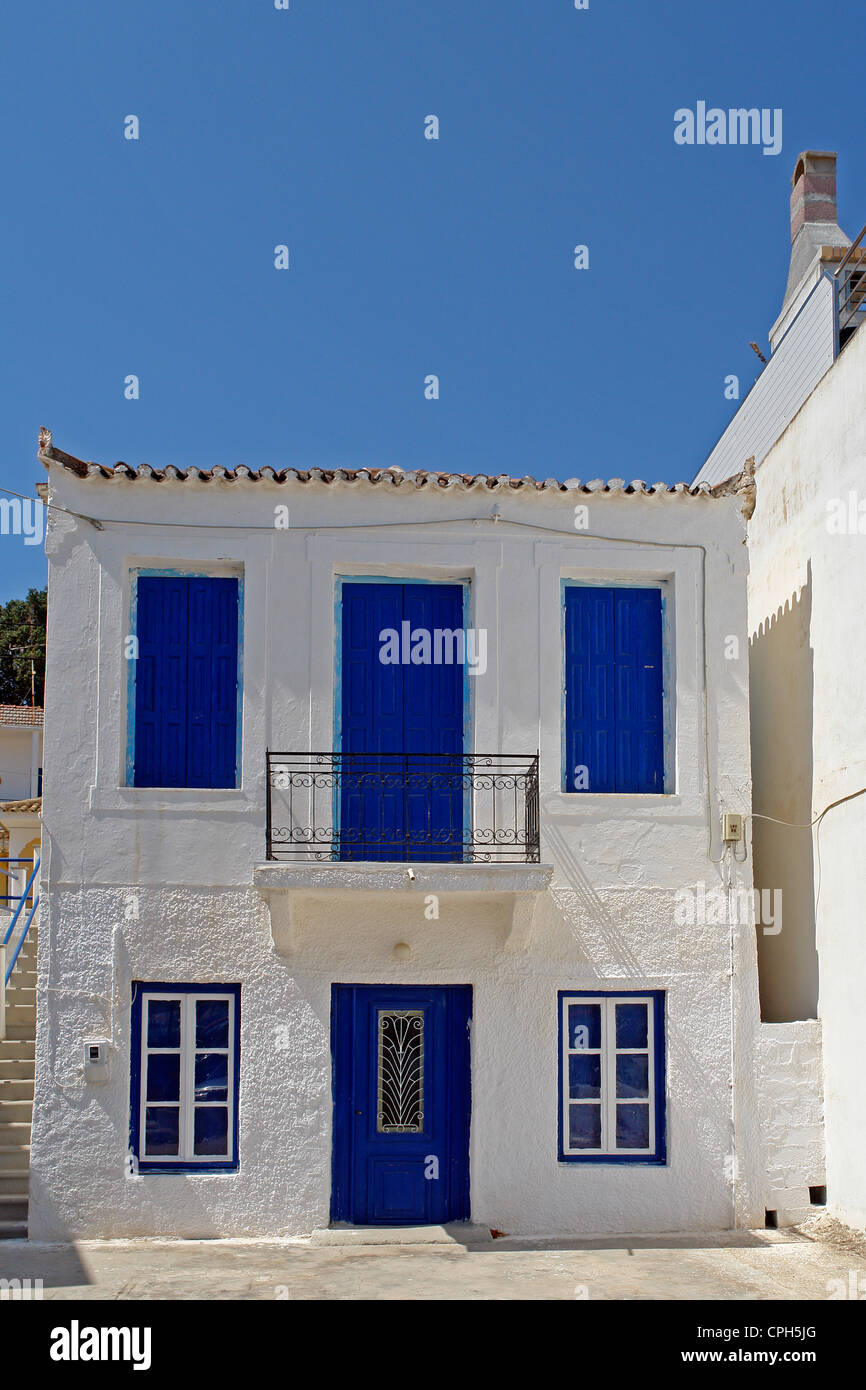 Europa, Griechenland, Peloponnesischen, Porto Heli, in der Regel, Haus,  Haus, Architektur, Gebäude, Bau, Fenster, Ort von Interesse Stockfotografie  - Alamy