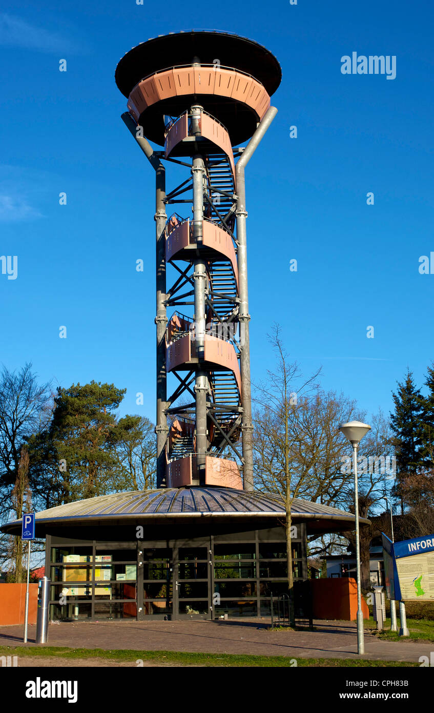 Beobachtungsdaten Lookout Tower in Nunspeet, Niederlande Stockfoto