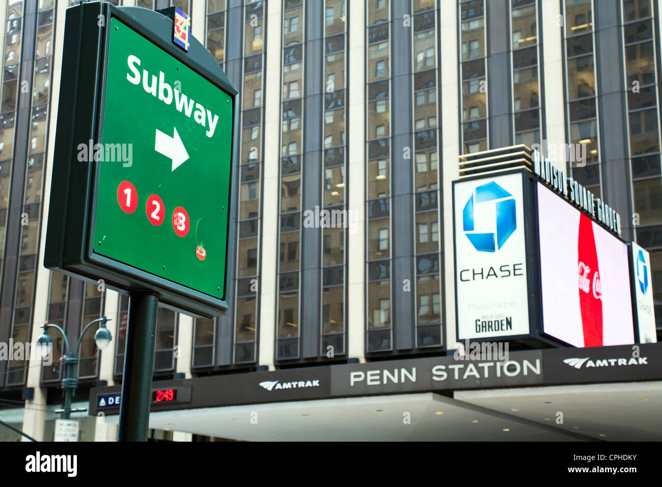 New York City Subway Schild Penn Station Madison Square Garden