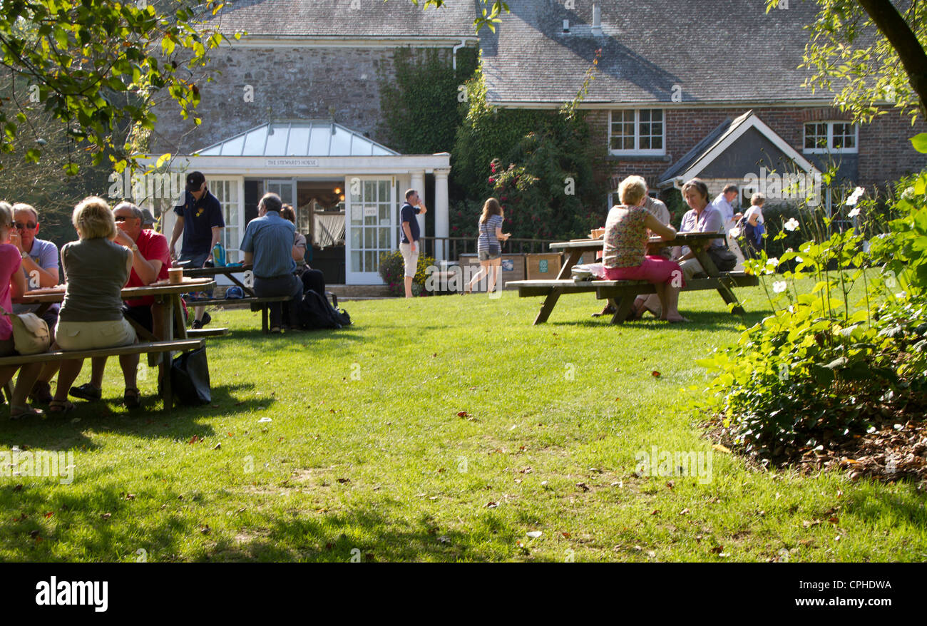 Teestuben in die Lost Gardens of Heligan in Cornwall Stockfoto