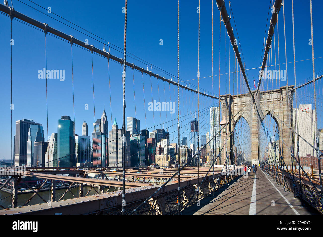 USA, USA, Amerika, New York, Manhattan, Gehry, Frank Gehry, Architektur, Konzept, design, Innenstadt, Flagge, neu, Skyscr Stockfoto