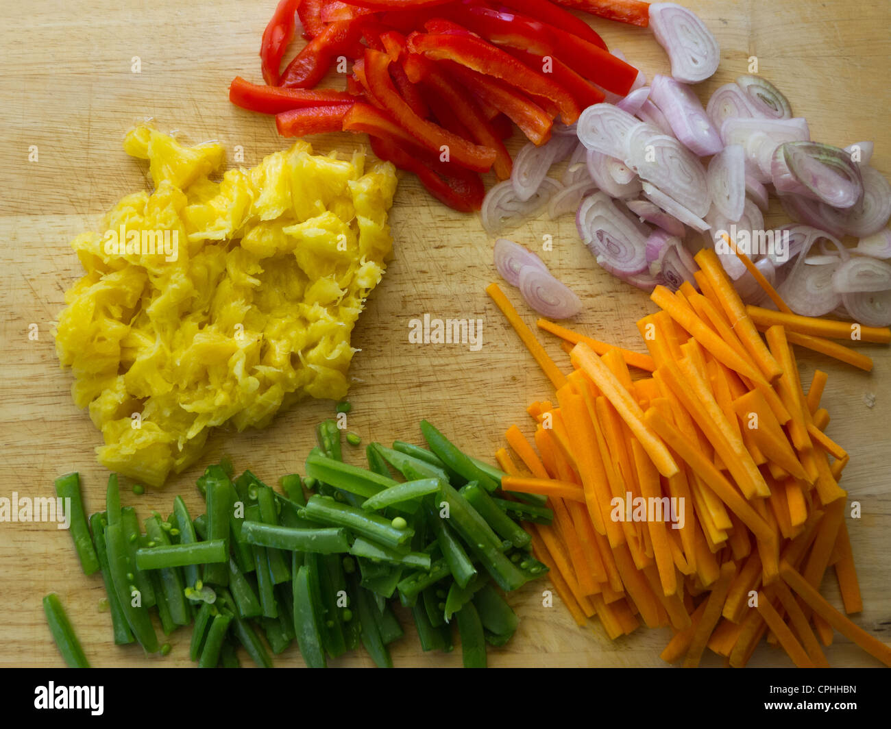 Frische Zutaten für süß-saure Mahlzeit Stockfoto