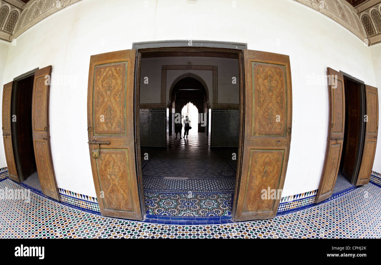 Innenräume des Palais Bahia Marrakesch Marokko Stockfoto