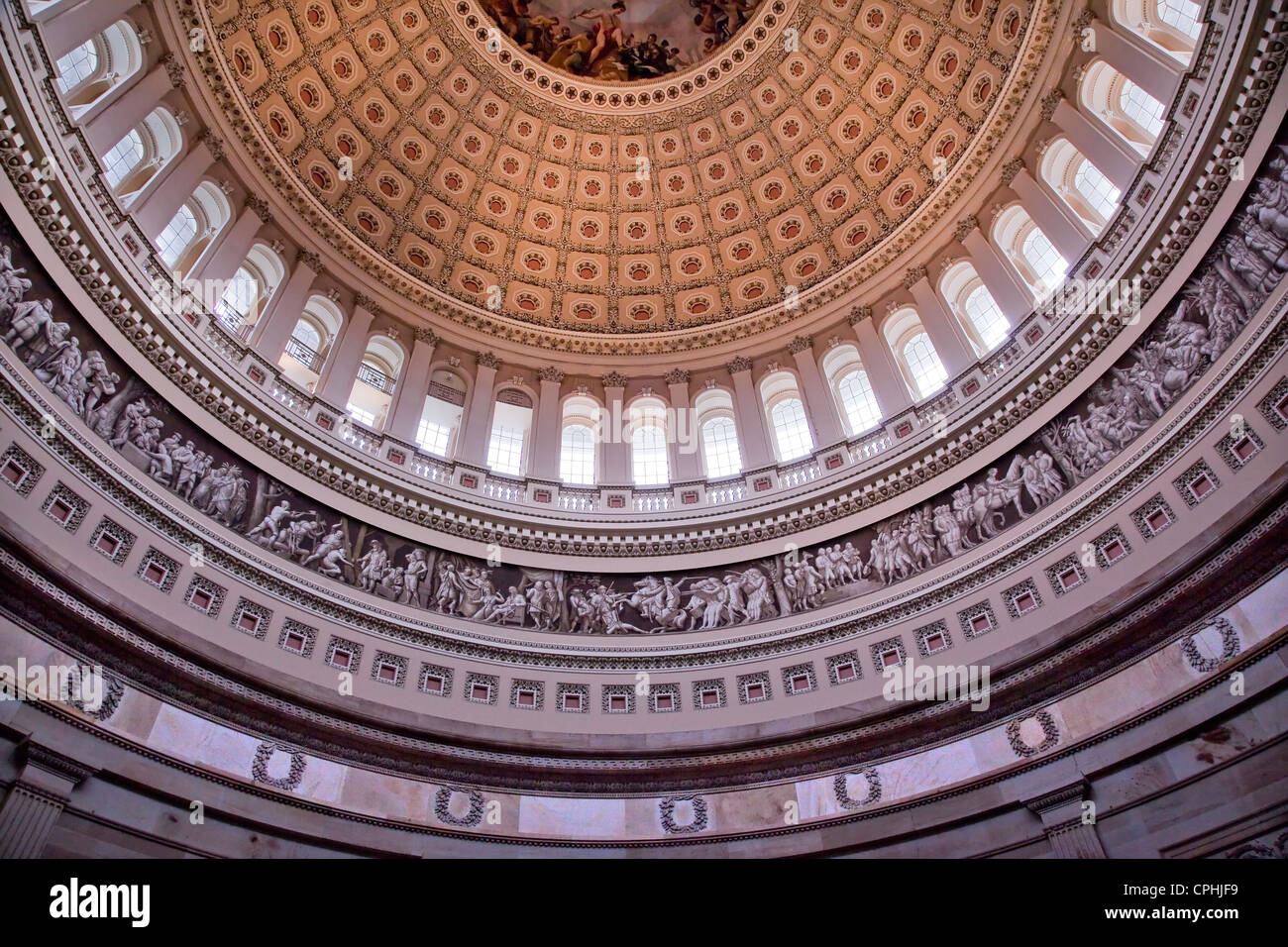 US Capitol Kuppel Rotunde innen Washington DC Stockfoto