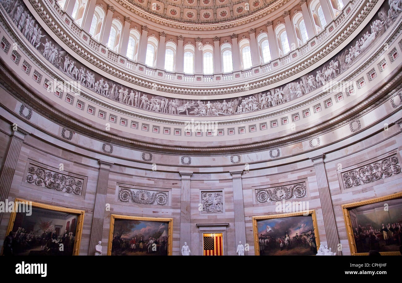 Us Capitol Kuppel Rotunde Gemalde Washington Dc Stockfoto