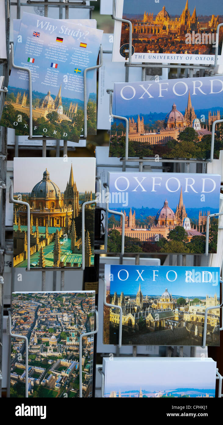 Oxford Tourist Postkarten Stockfoto