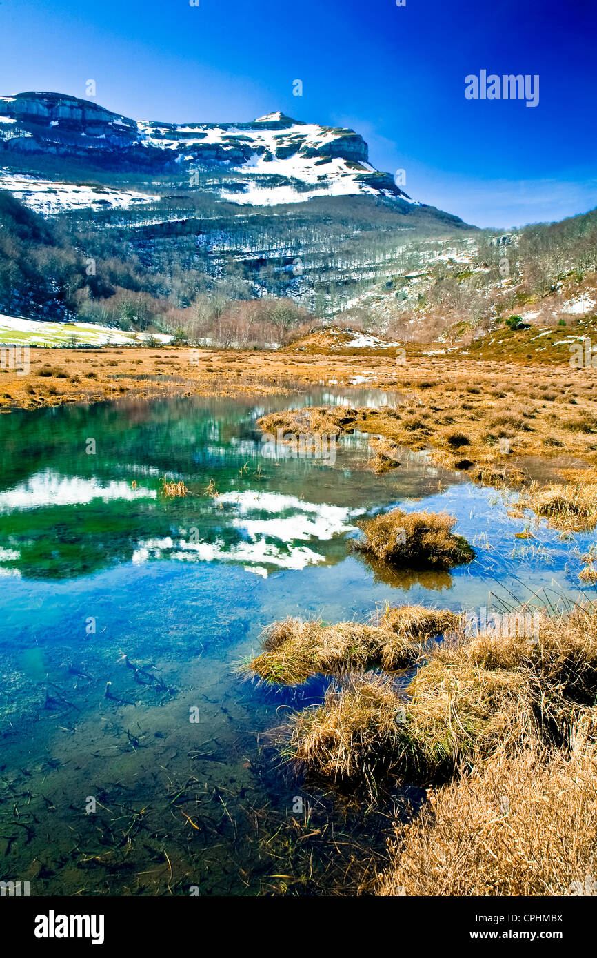 COLLADOS del Ason Naturpark. Kantabrien, Spanien. Stockfoto