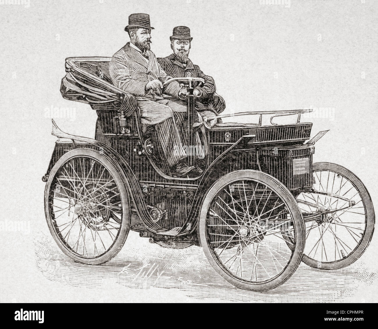 Eine frühe Rochet-Schneider-Motorwagen. Von l ' Illustration veröffentlicht 1897. Stockfoto