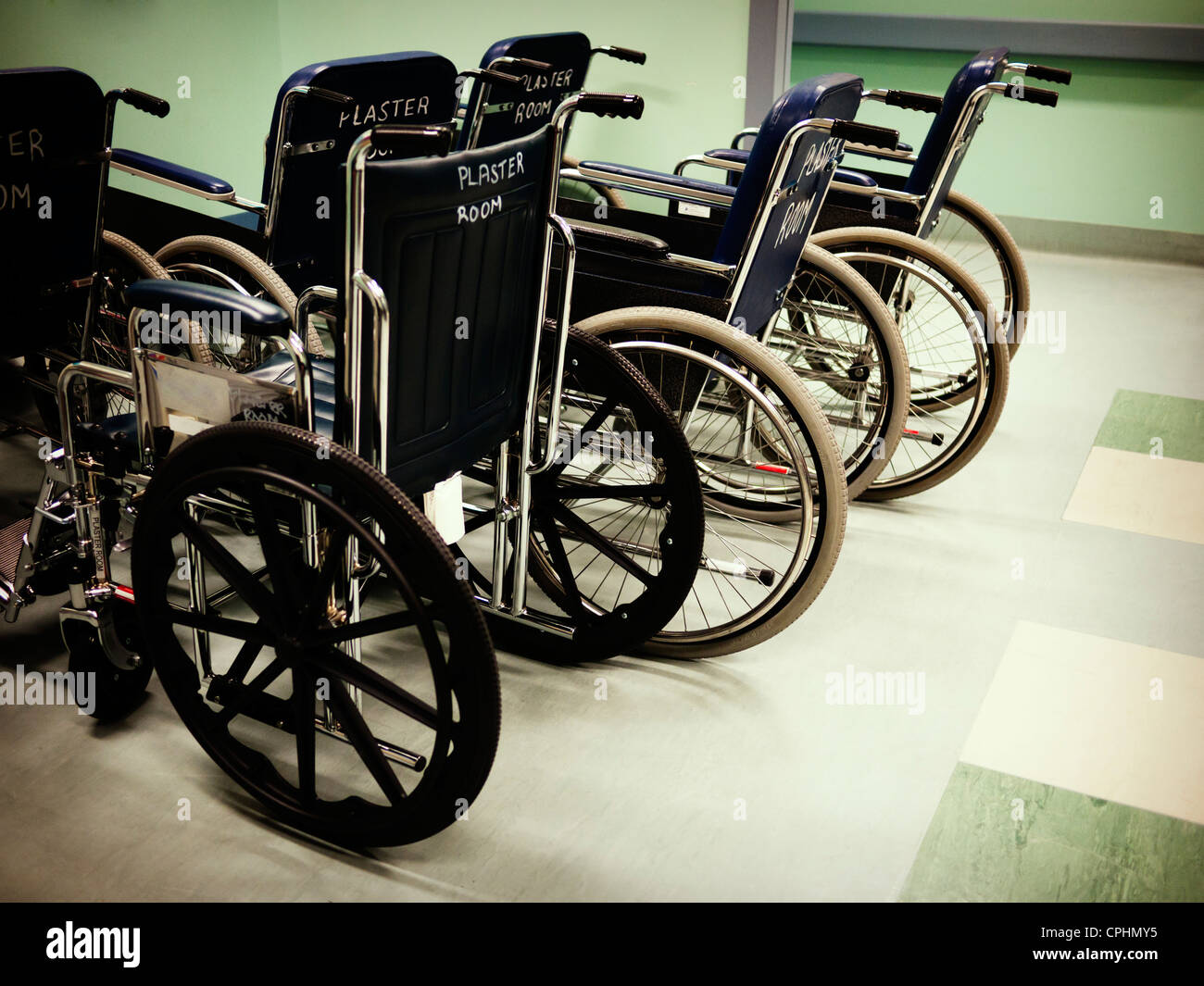 Rollstühle im Krankenhaus Stockfoto