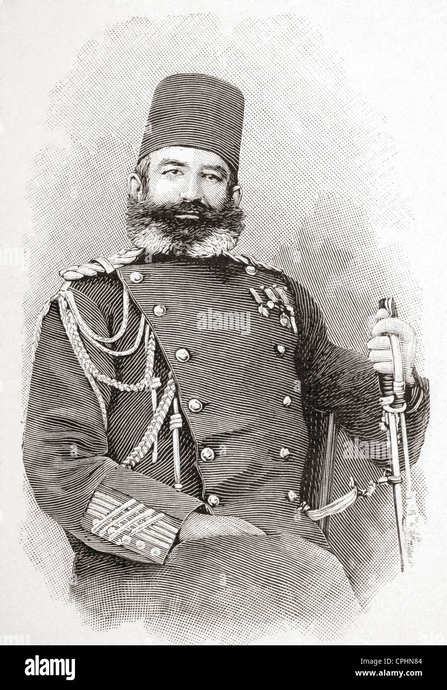 Edhem Pascha, 1851-1909. Osmanische Kommandant während Greco-türkischer Krieg von 1897. Von l ' Illustration veröffentlicht 1897. Stockfoto