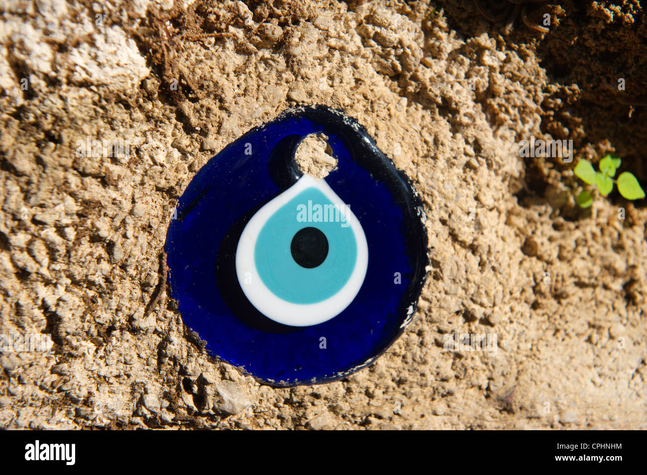Türkische bösen Blick in der Wand Stockfoto