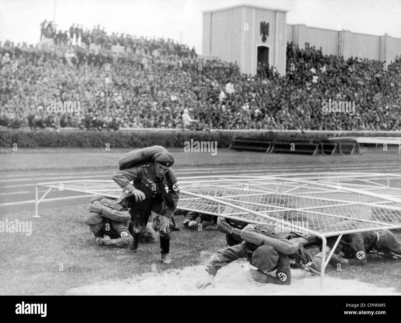 NS-Luftkampf-Spiel während der Reichsparteitag, 1937 Stockfoto
