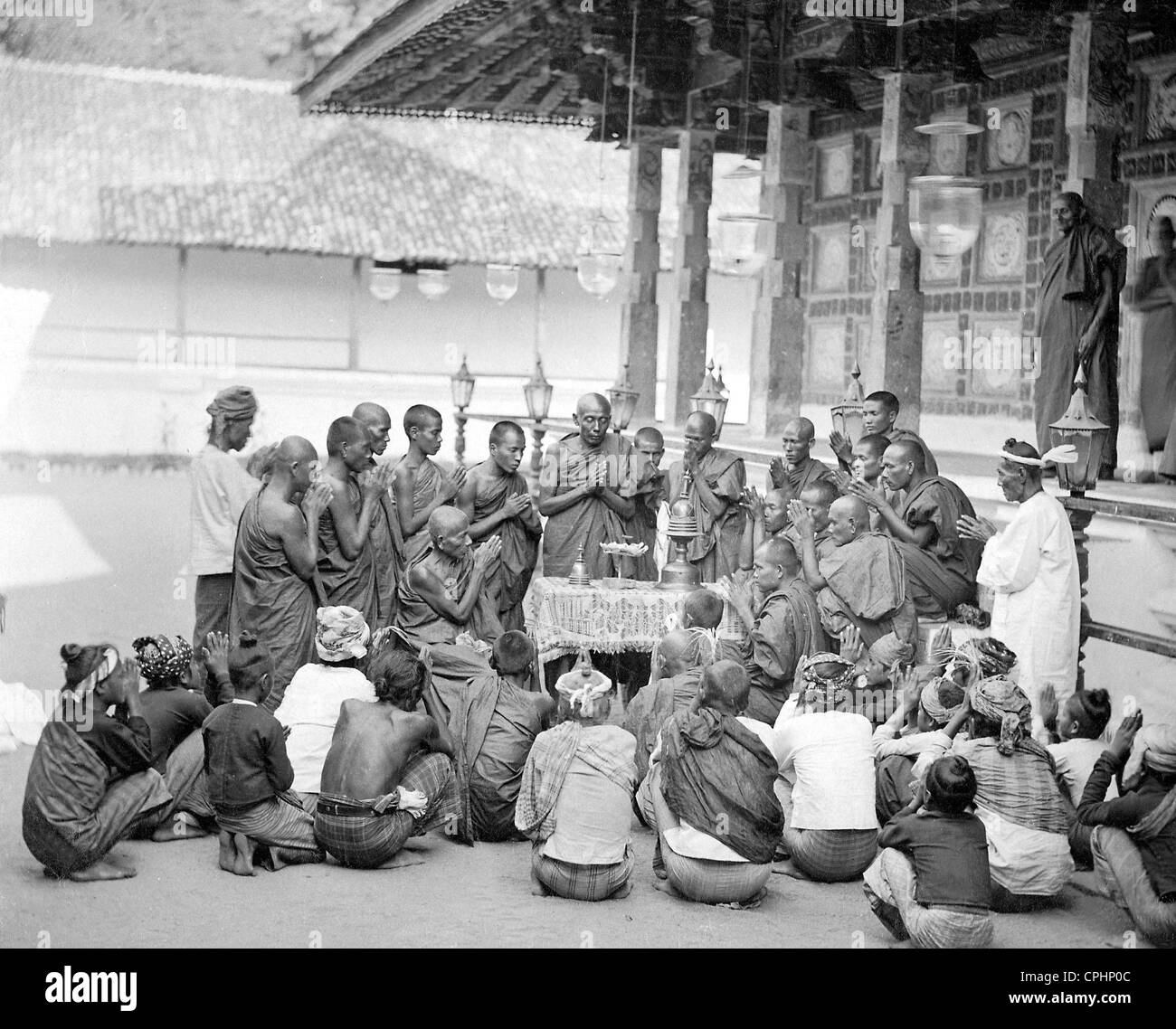 Buddhistischen Gottesdienst Stockfoto