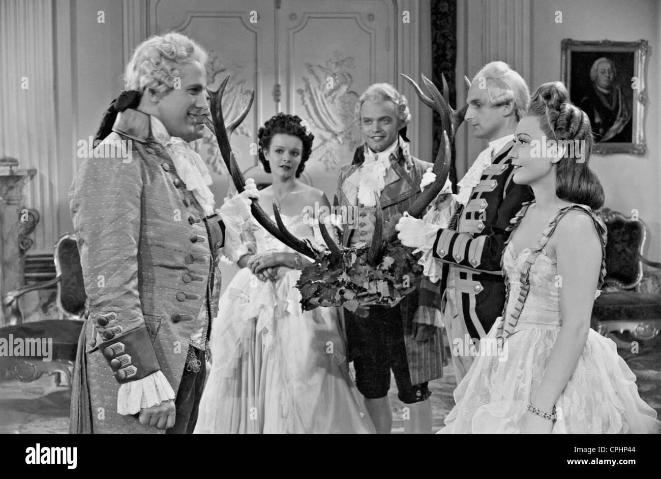 Axel von Ambesser, Senta Foltin, Kurt Meisel und Heli Finkenzeller in Eine Kleine Nachtmusik, 1939 Stockfoto