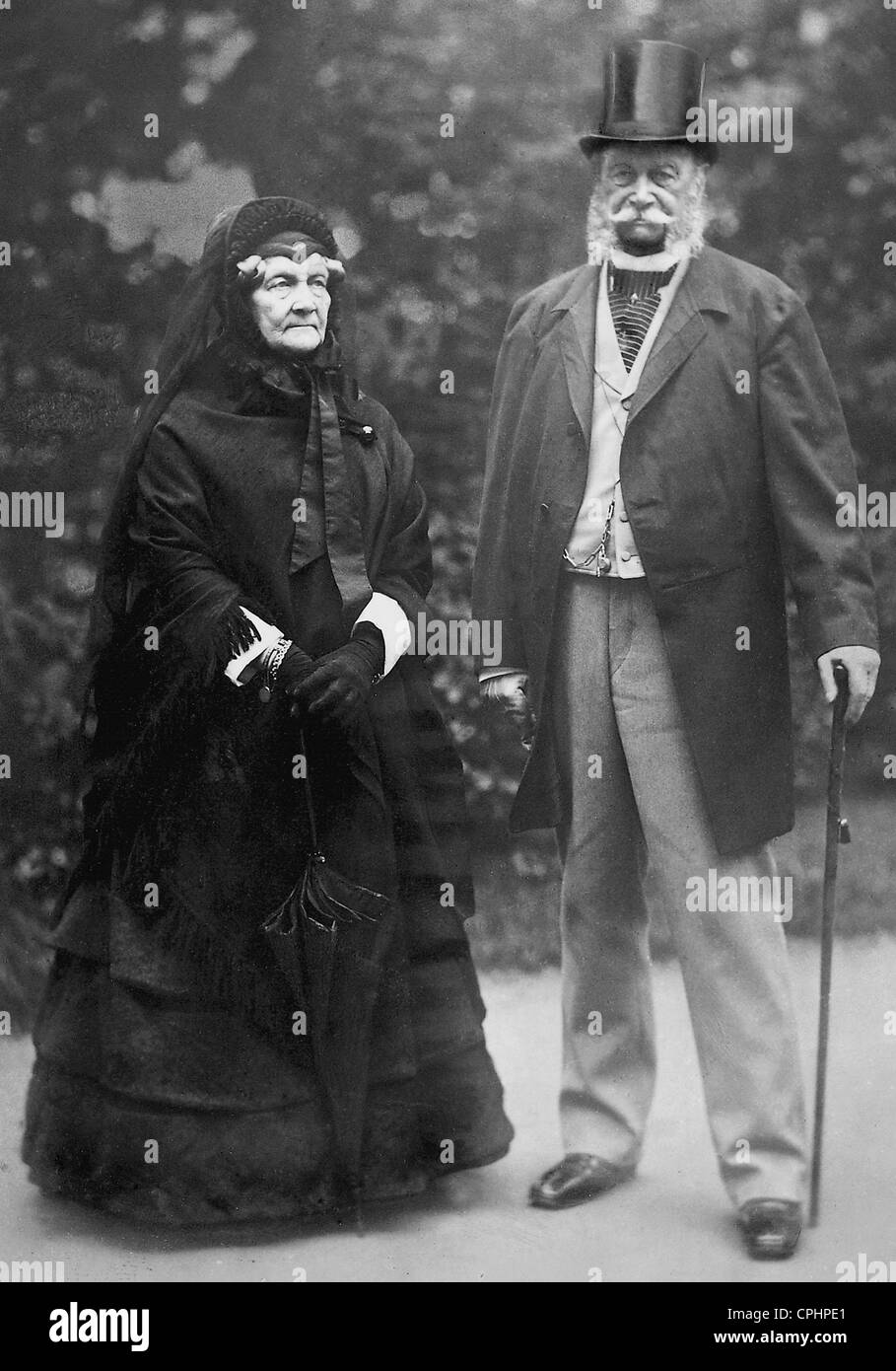 Kaiser Wilhelm i. mit Großherzogin Alexandrine von Mecklenburg, 1883 Stockfoto
