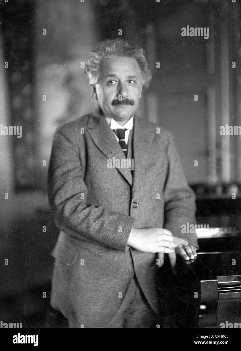 Deutscher Physiker und Nobelpreisträger in Physik (1921) Albert Einstein (1879-1955). Stockfoto