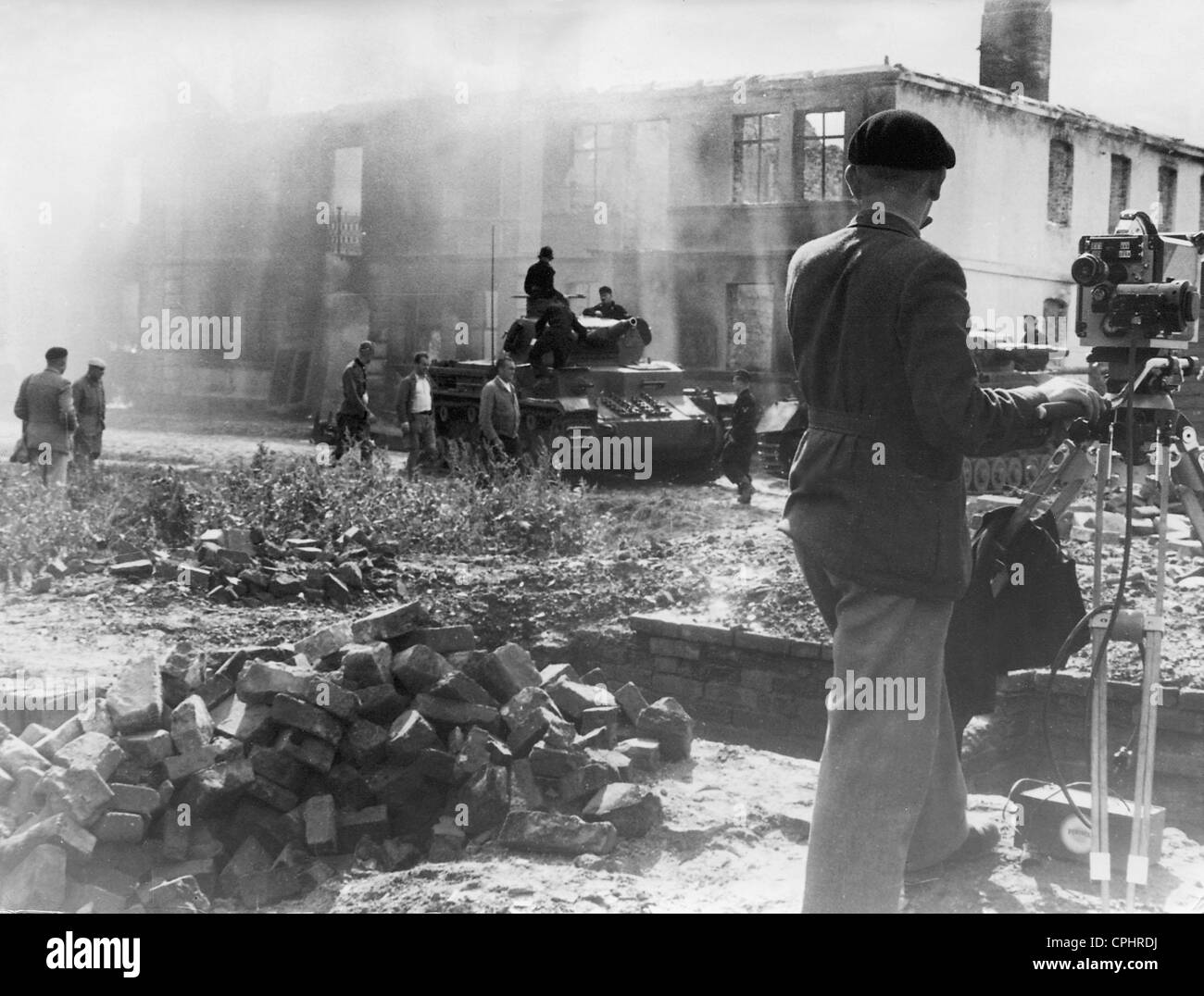 Dreharbeiten zum Film "Battle Squadron Lützow", 1940 Stockfoto