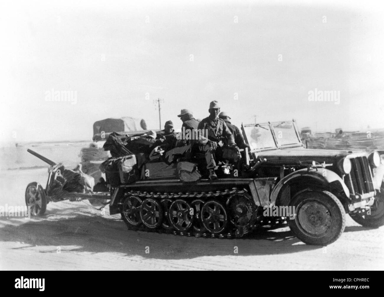 Deutsche Panzerabwehrkanone Stockfoto