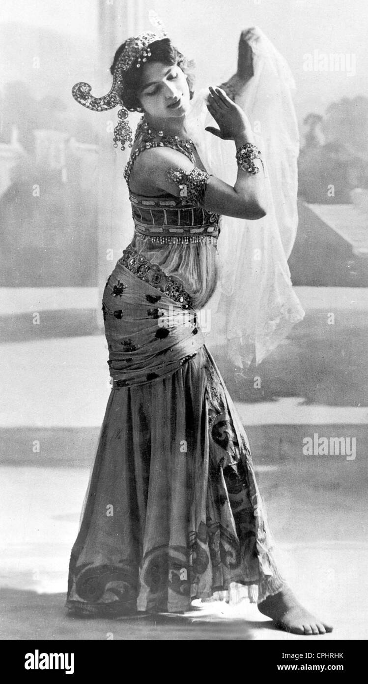 Mata Hari, bekannt als deutscher Spion im ersten Weltkrieg. Stockfoto