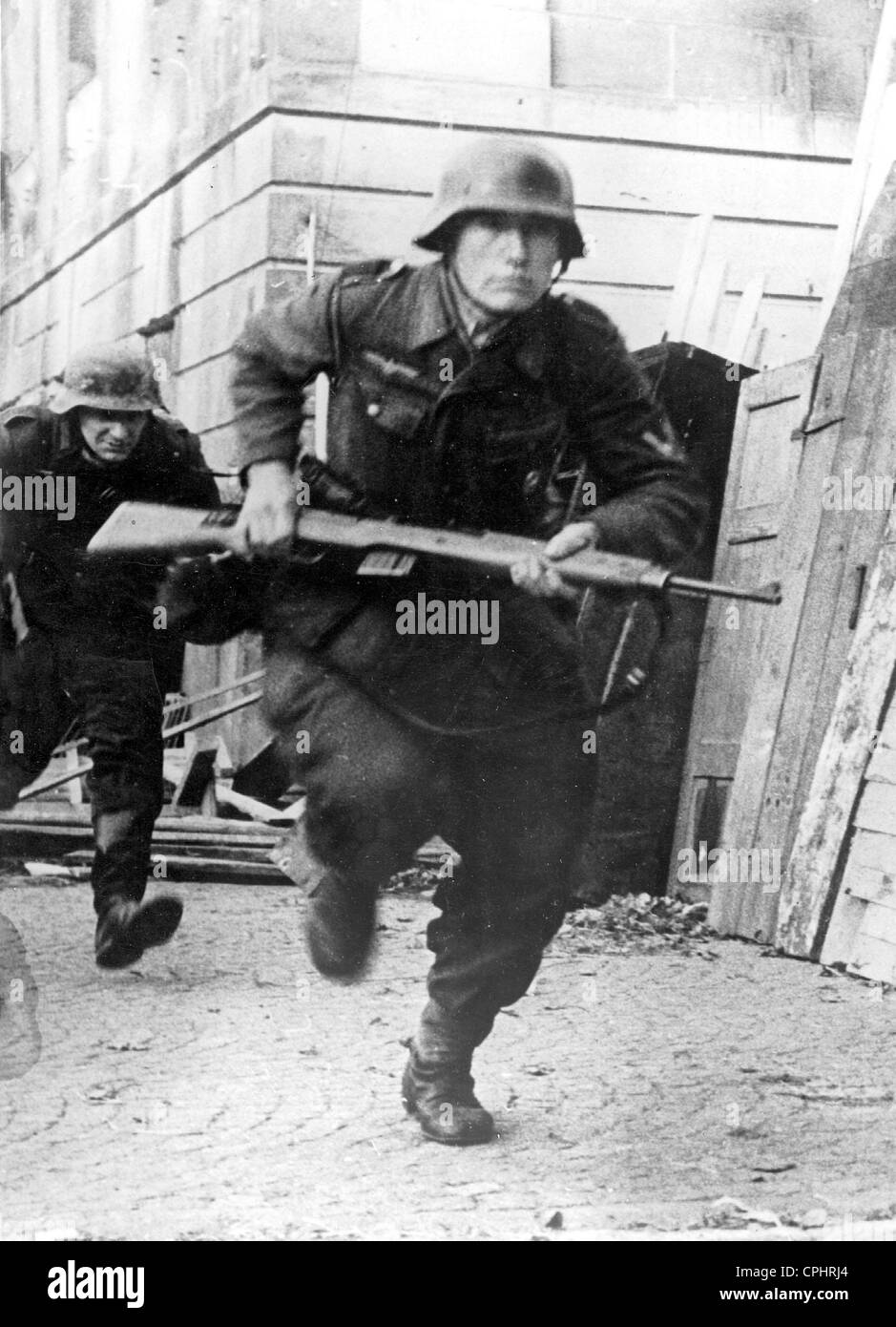 Deutsche Soldaten im Kampf, 1944 Stockfoto