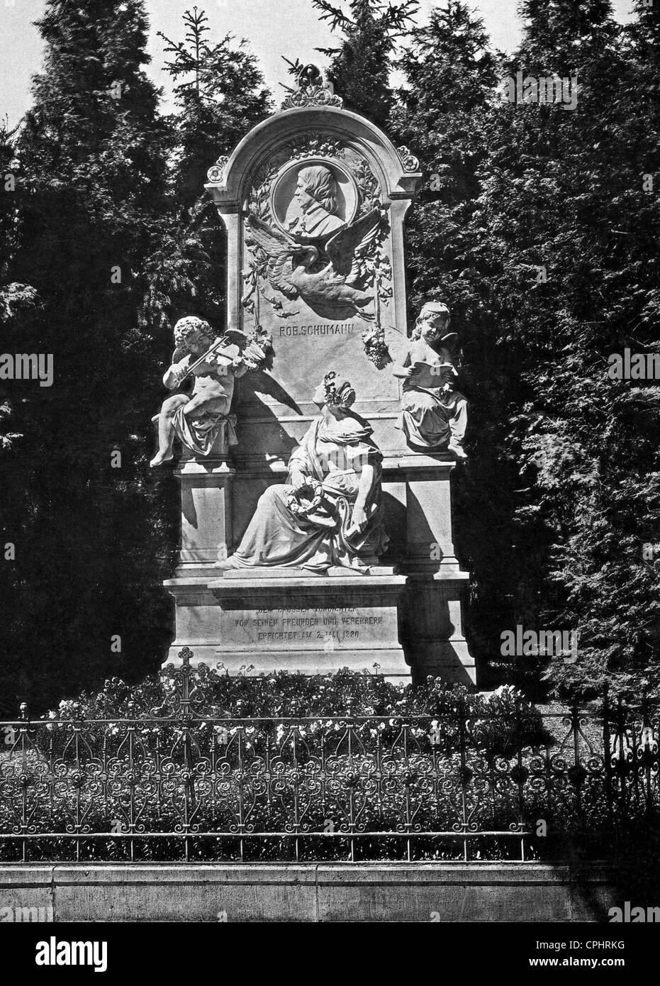 Robert-Schumann-Denkmal in Bonn Stockfoto
