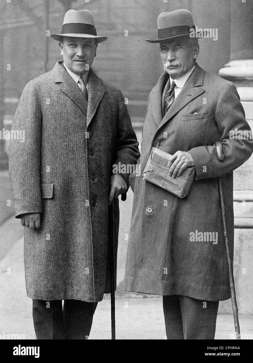 N. C. Havenga und James Barry Munnick Hertzog in London, 1930 Stockfoto