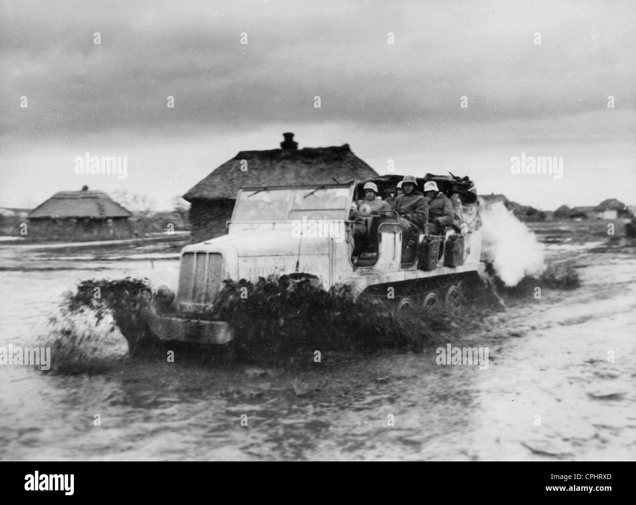 Deutsche Mover im Bereich Charkow 1943 Stockfoto