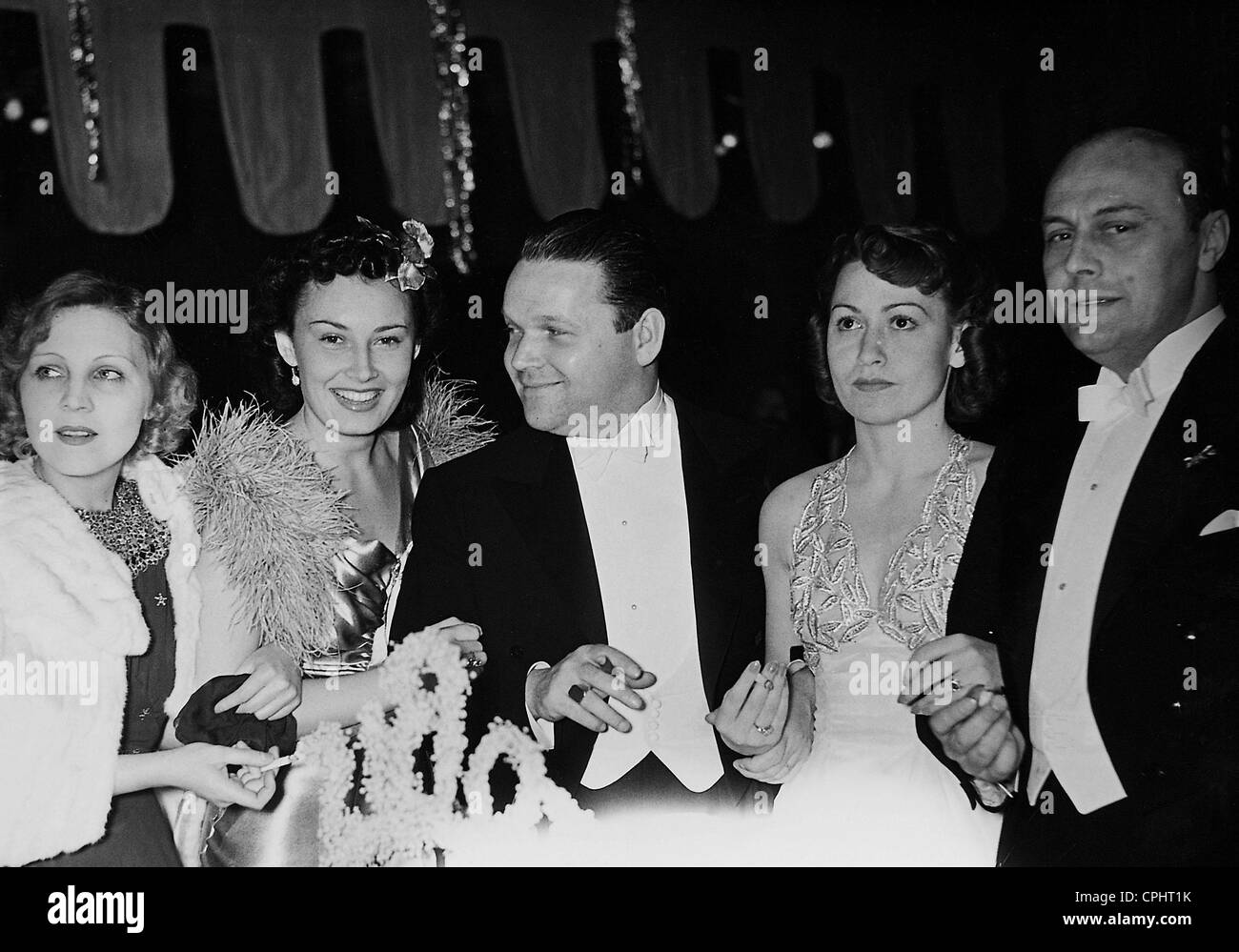 Hilde Körber, Lyda Baarova, Veit Harlan, Heli Finkenzeller und Harald Paulsen, 1938 Stockfoto