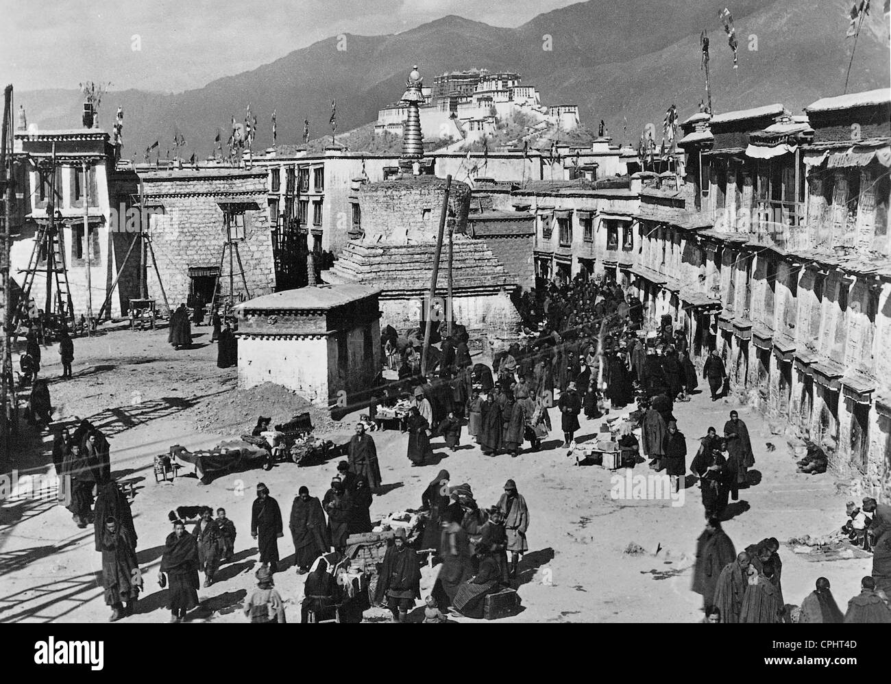 Eine Szene aus "Geheimnis Tibet", 1941 Stockfoto
