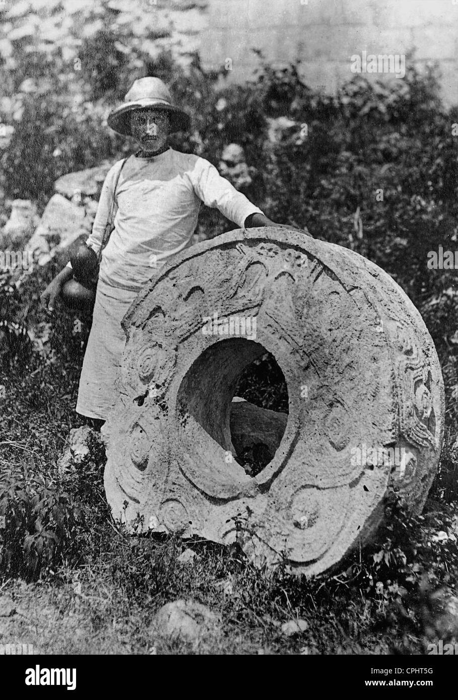 Ein Stein Ring der Maya in Mexiko, 1923 Stockfoto