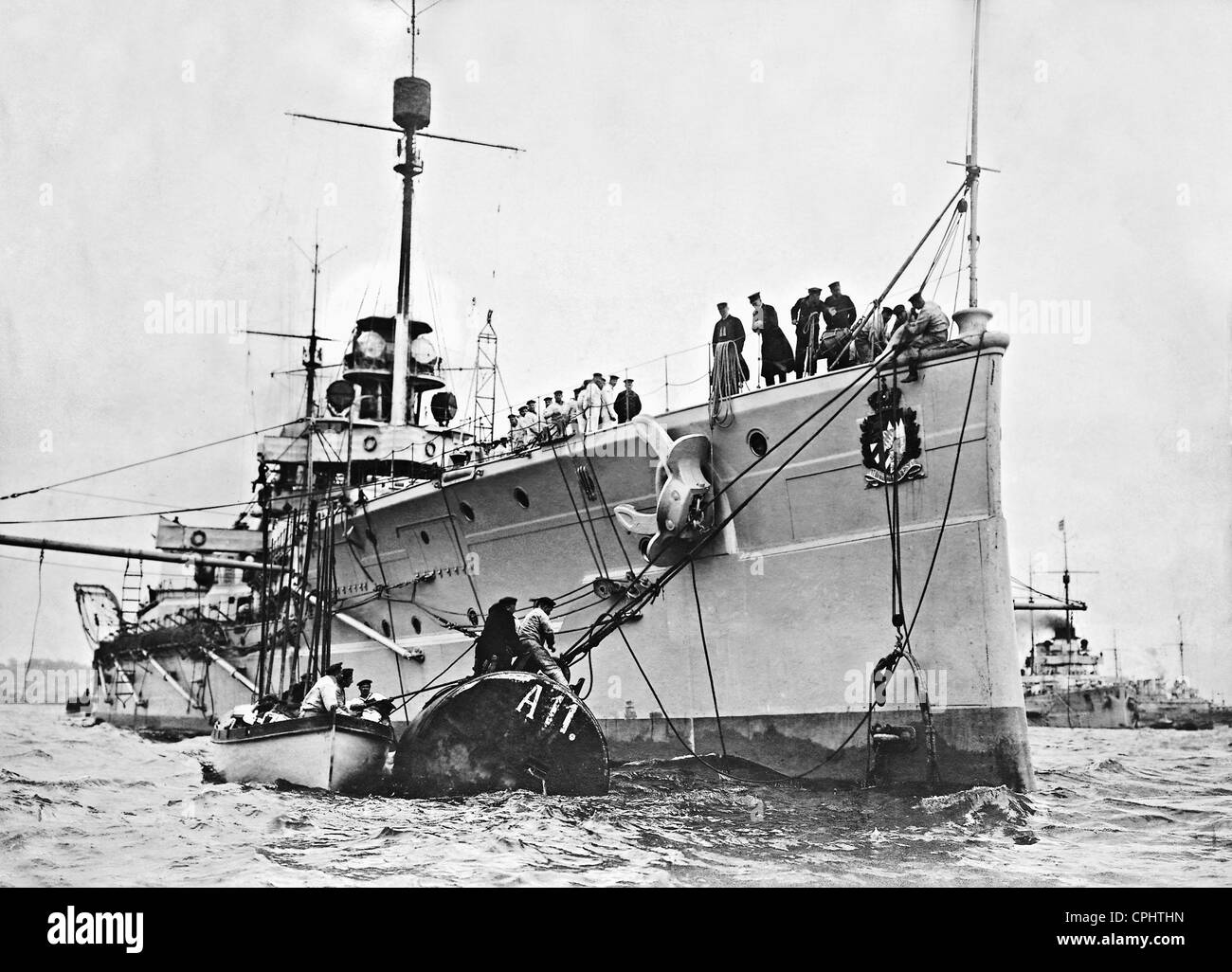 SMS "Prinzregent Luitpold" in Kiel, 1914 Stockfoto