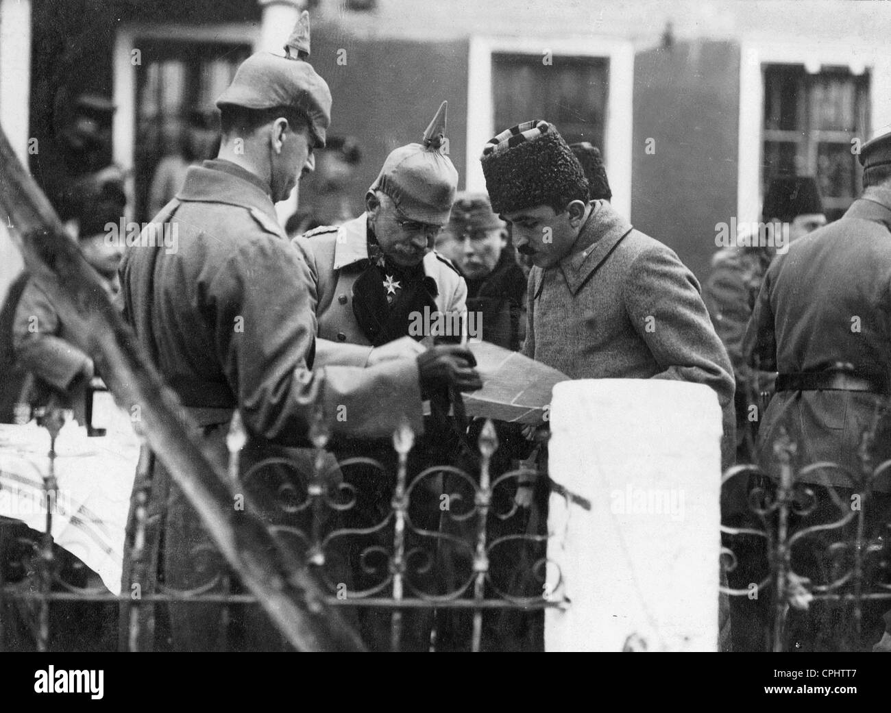 Allgemeine Arnold von Winckler und Enver Pascha im ersten Weltkrieg, 1918 Stockfoto