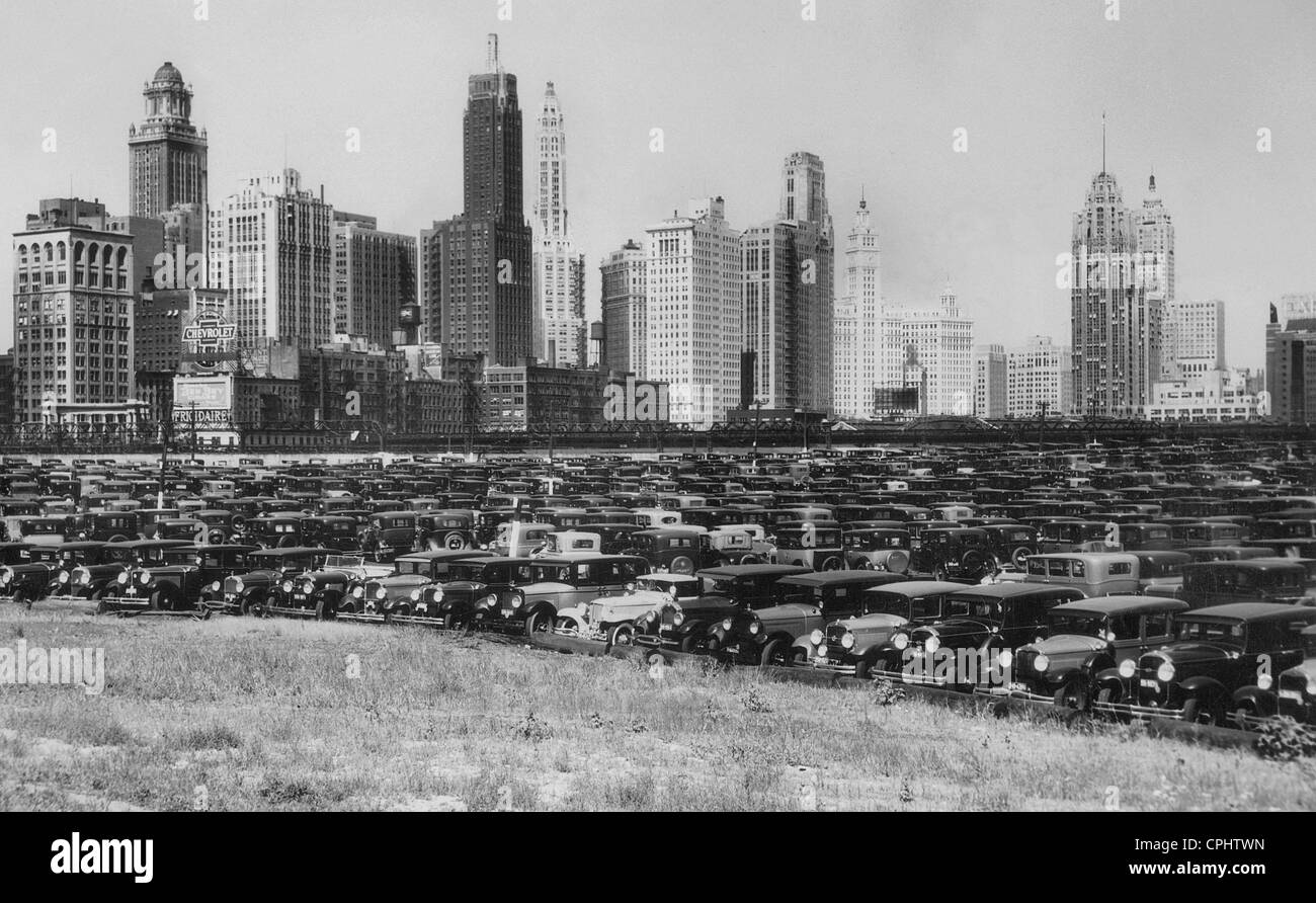 Skyline von Chicago, 1934 Stockfoto