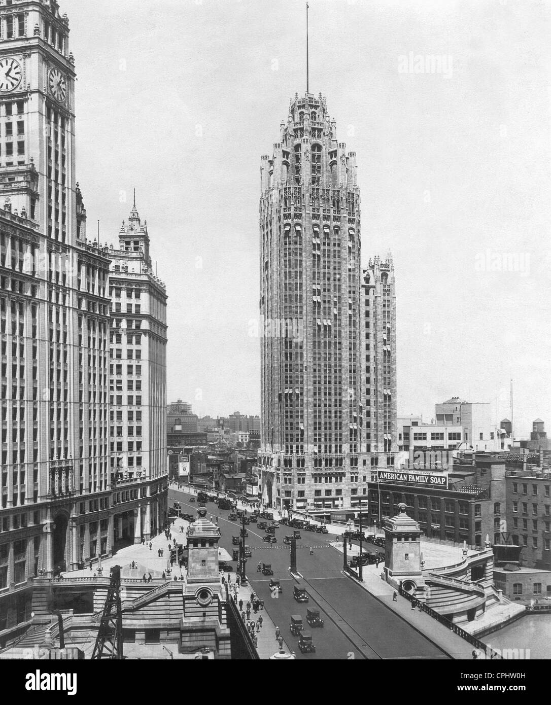 Chicago Tribune Hochhaus in Chicago, 1926 Stockfoto