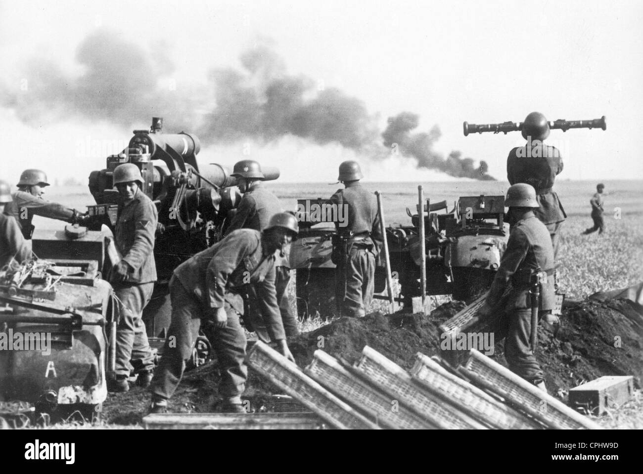 Deutsch 8, 8cm Flak an der Ostfront 1942 Stockfoto