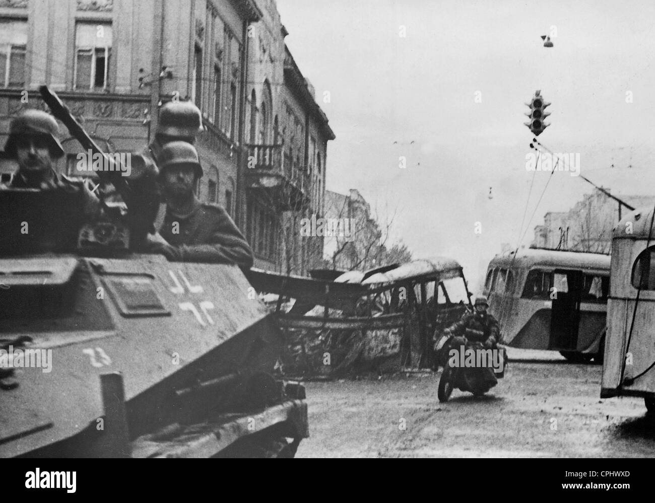 Deutsche Soldaten in Charkow, 1941 Stockfoto