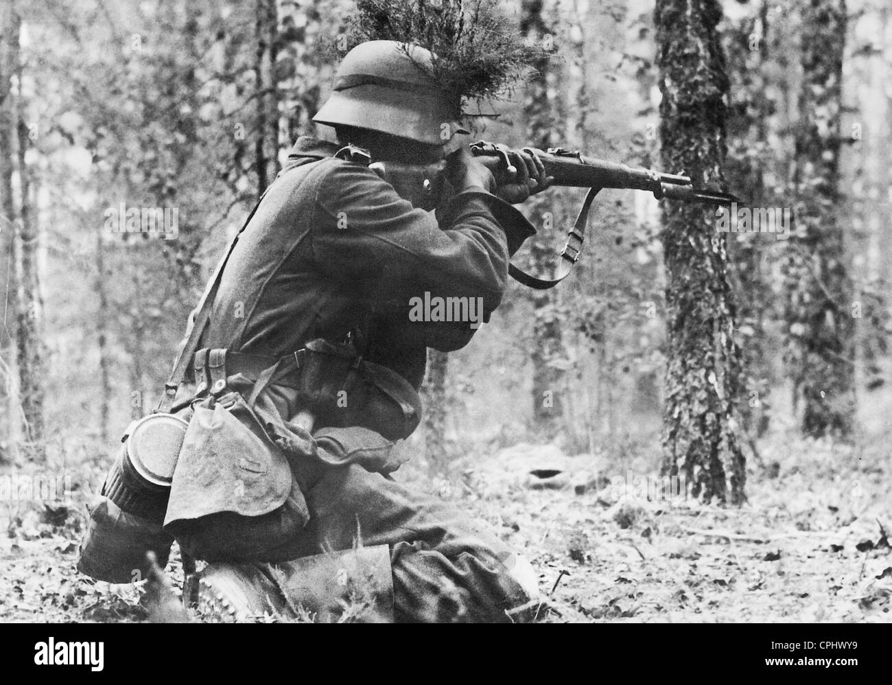 Deutscher Soldat im Kampf an der Ostfront, 1941 Stockfoto
