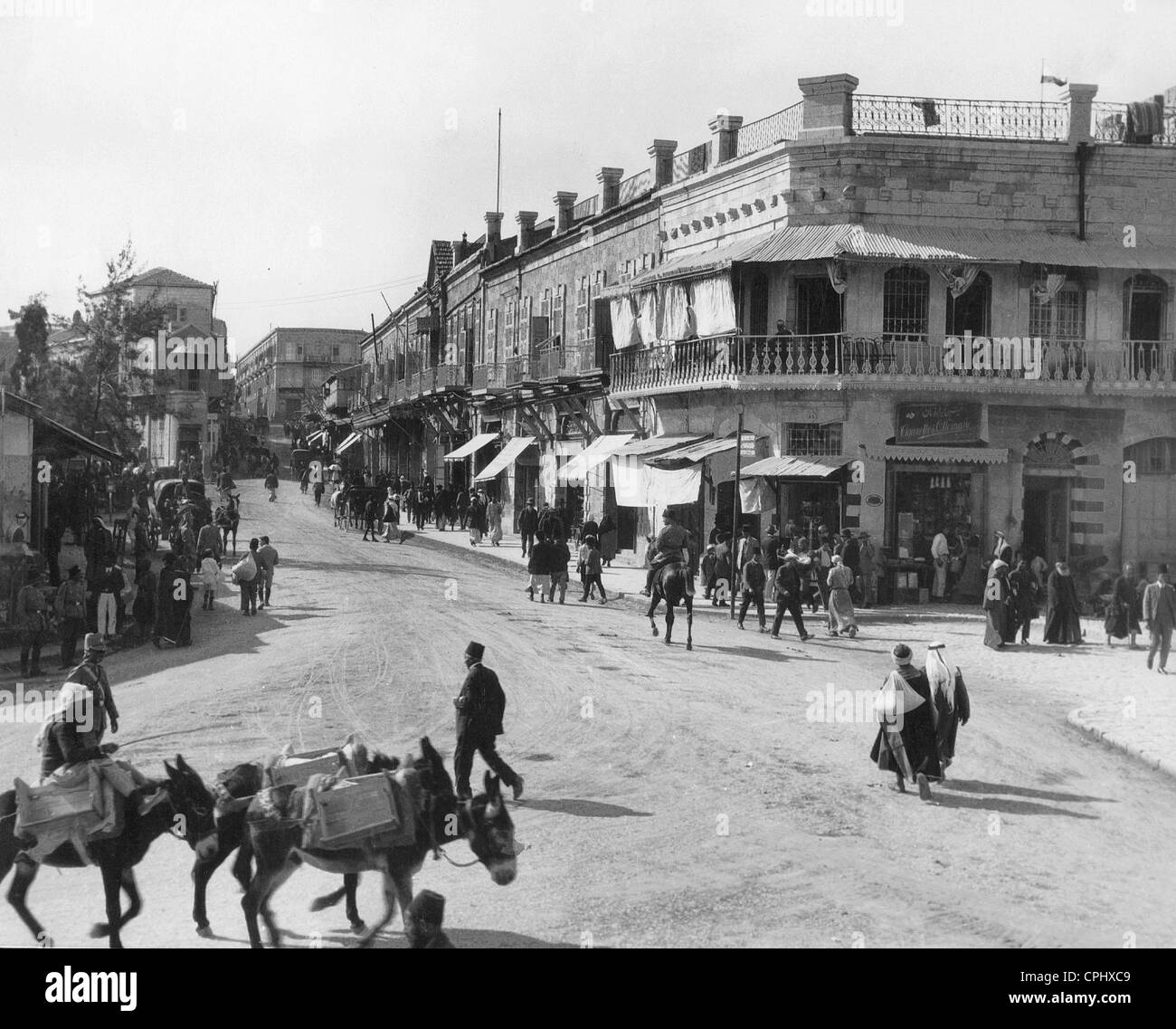 Bab Abdulla-Hamid Straße, 1930 Stockfoto
