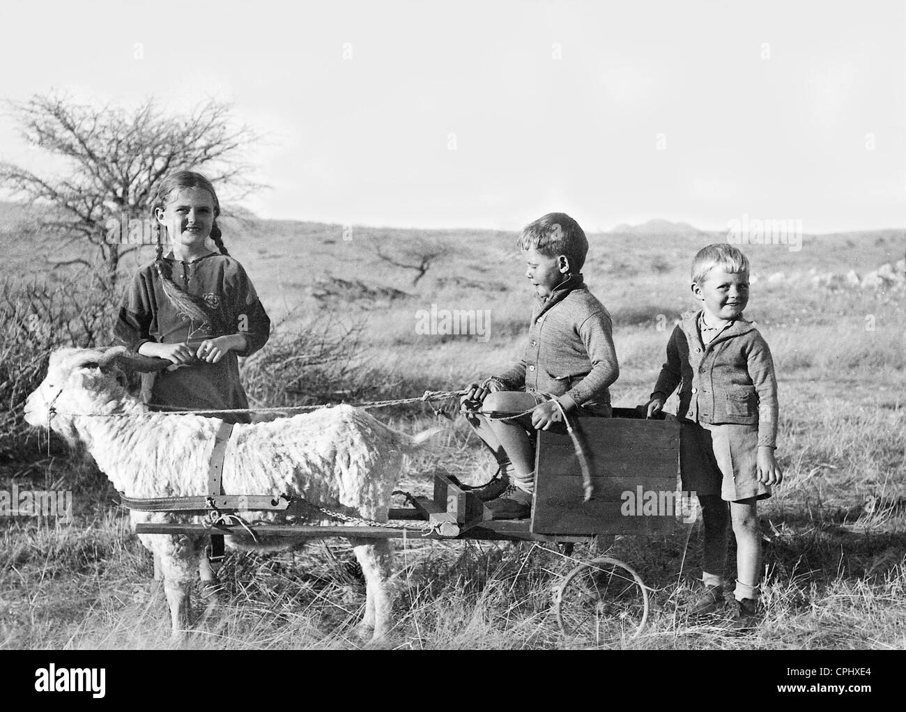 Bauer Kinder in den ehemaligen deutschen Südwestafrika, 1935 Stockfoto