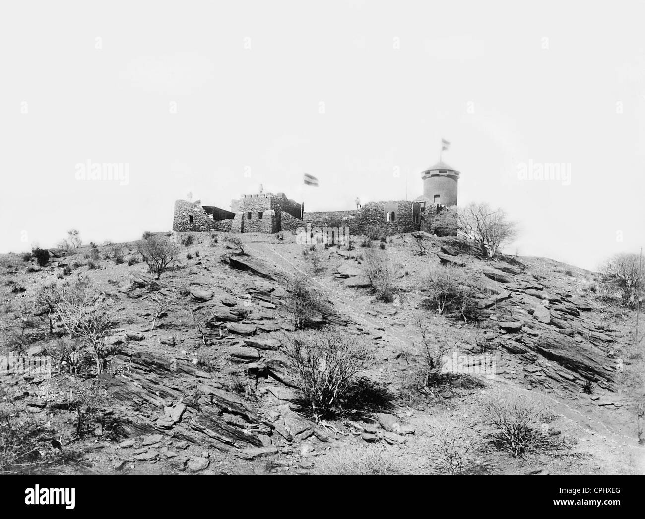 Festung "Sperlingslust" in Deutsch-Südwestafrika, 1907 Stockfoto