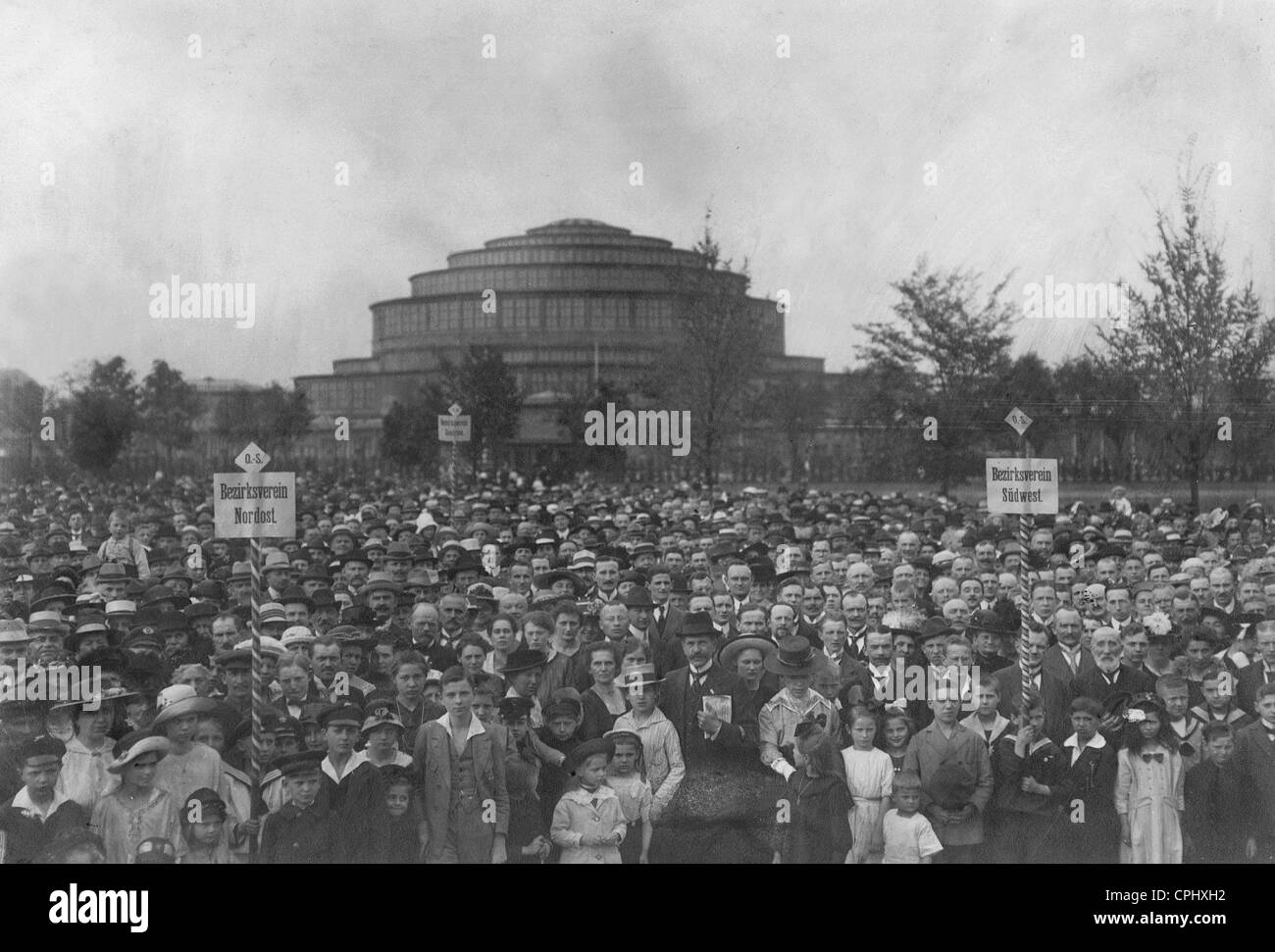 Manifestationen der Â?? Vereinigungen von Gläubigen einheimischen Oberschlesiens "in Breslau, 1920 Stockfoto