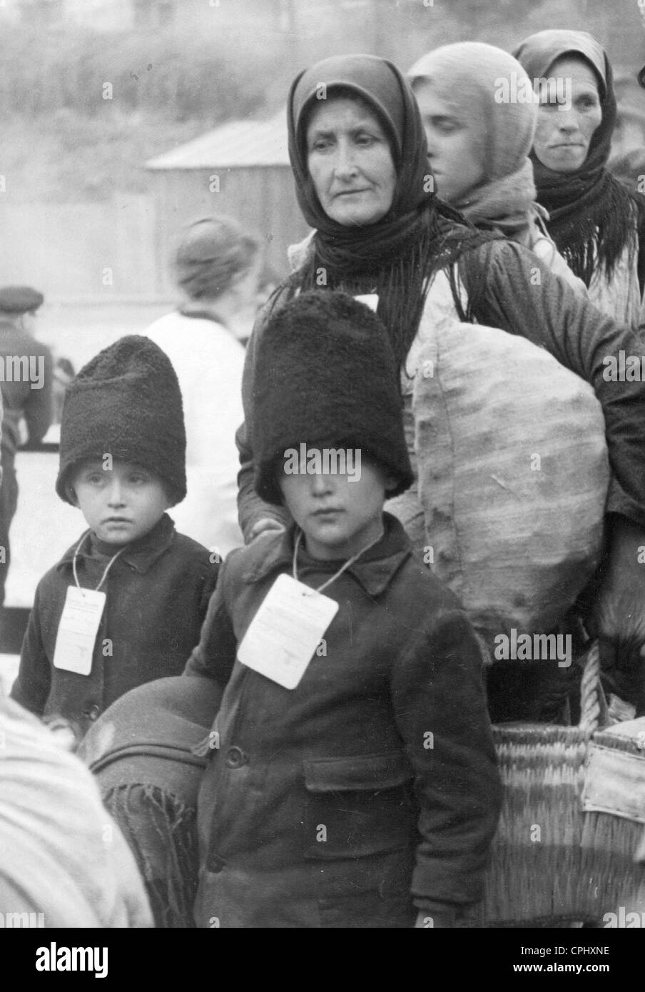Aussiedler Reisen nach Deutschland, 1940 Stockfoto