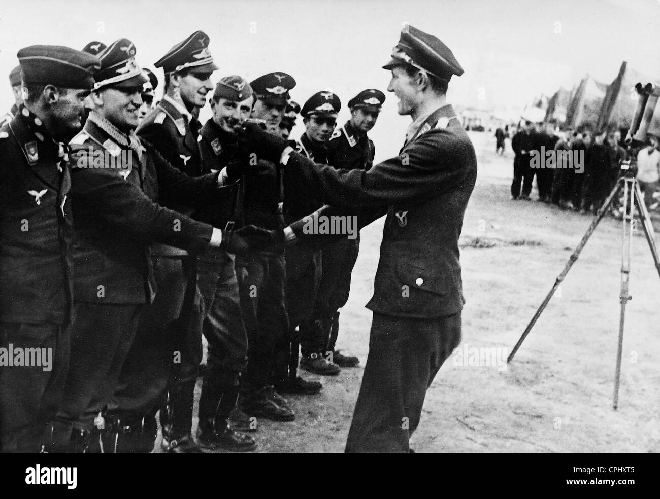 Wilhelm Balthazar ehrt eine Pilot in der Luftschlacht um England 1940 Stockfoto