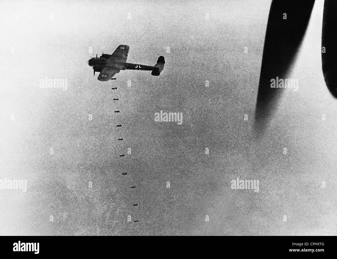 Deutsche Bomber während der Luftschlacht um England 1940 Stockfoto